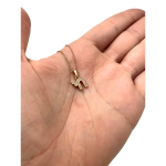 18k Gold Diamond Miniature Chai Pendant