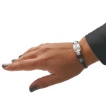 This Too Shall Pass Bracelet – Black Leather with Sterling Silver and Gold