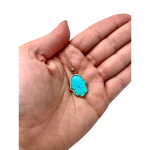 Blue Opal Hamsa Pendant in 14k Yellow Gold