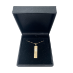 Mezuzah Pendant with Shin in 14k Gold