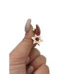 14K Two Tone Gold Thick Star of David Pendant
