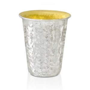 Gideon Hammered Silver Kiddush Cup