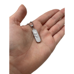 Mezuzah Shin Pendant – 14k Gold Oval