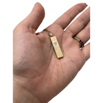 Mezuzah Pendant with Shin in 14k Gold