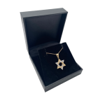 14K Two Tone Gold Thick Star of David Pendant