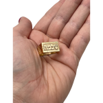 14k Yellow Gold Wide Kotel Name Ring