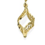 14k Yellow Gold Yemenite Filigree Dangle Earrings