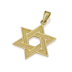Florentine Star of David 14k Gold Pendant