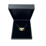 14k Gold Heart Name Necklace Set With a Diamond