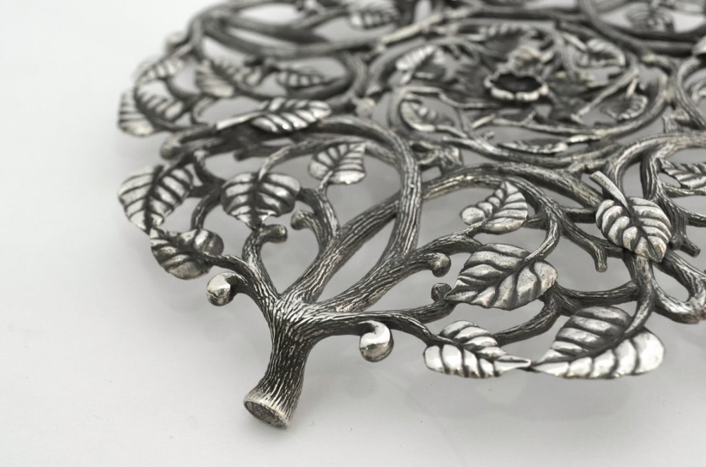 Sterling Silver Leaf Plate for Honey Dish