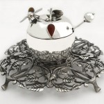 Sterling Silver Leaf Plate for Honey Dish