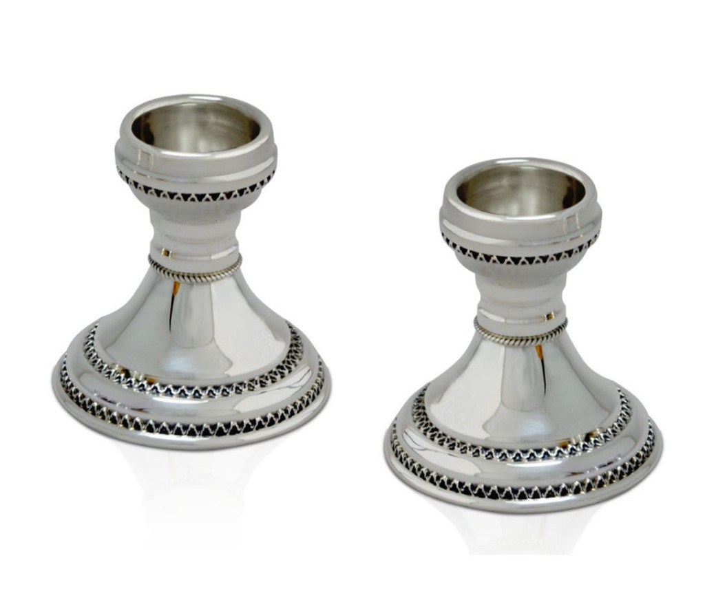 Sterling Silver Candlesticks with Custom Legs