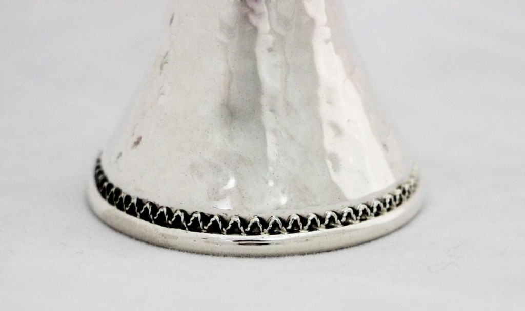 Silver Hammered Candle Holders