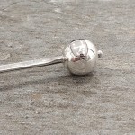 Sterling Silver Honey Spoon HoneyComb Design