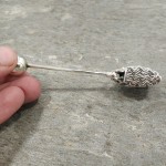 Sterling Silver Honey Spoon HoneyComb Design