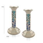 Tova Small Colorful Enamelled Candlesticks