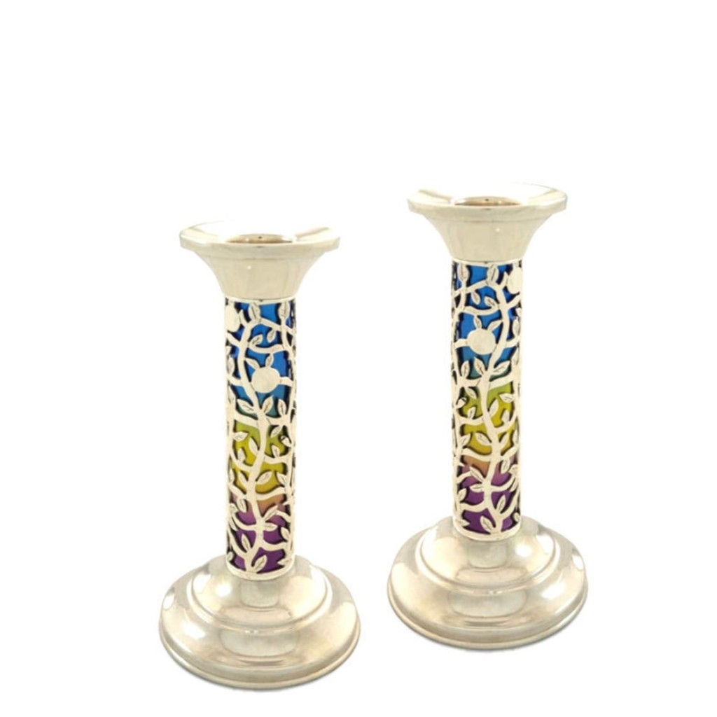 Tova Small Colorful Enamelled Candlesticks