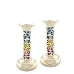Tova Small Colorful Enamelled Candlesticks