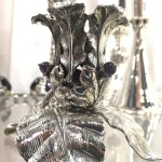 Sterling Silver Flower Candlesticks