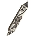 Adorned Sterling Silver Mezuzah Case