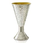 Natan Hammered Silver Kiddush Cup