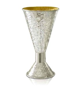 Natan Hammered Silver Kiddush Cup