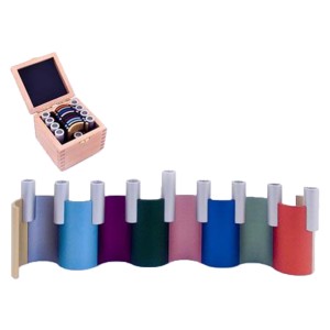 Multicolored Curved Wall Menorah