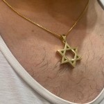 14k Gold Large Heavyweight Star of David Pendant