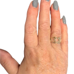 14K Gold Ring with Interwoven Star of David