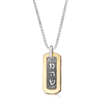 Silver and Gold Kabbalah Tag Necklace