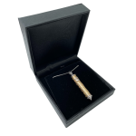 14K Two Tone Gold Star of David Design Mezuzah Pendant