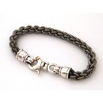 Titanium and Silver Link Chain Bracelet