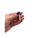 14k Gold Hammered Round Mezuzah Pendant