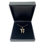 Soft Curves 14K Gold Chai Pendant