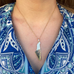Map of Israel with Star of David 14K Gold Pendant