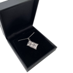 Israeli Flag Necklace with Am Israel Chai in 925 Sterling Silver