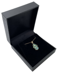 Hamsa Star of David Pendant in 14K Gold with Diamond & Eilat