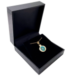 Israeli Eilat & Diamond Pomegranate Pendant in 14K Gold