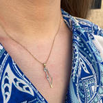 Outline Map of Israel 14K Gold Pendant