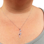 Israel Map with Star of David Outline Pendant in 14K Gold with Diamonds and Sapphires