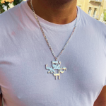 Am Israel Chai Pendant and Chain in Sterling Silver – Large