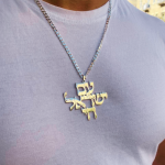 Am Israel Chai Pendant and Chain in Sterling Silver – Large