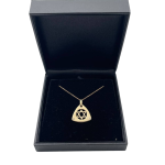 Dual Layered Star of David Diamond 14K Gold Pendant