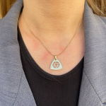 Dual Layered Star of David Diamond 14K Gold Pendant