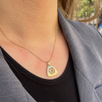 Dual Layered Star of David Diamond 14K Gold Pendant