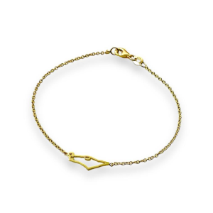 Map of Israel Chain Bracelet in 14K Gold