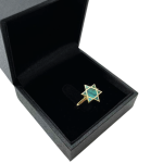Israeli Eilat Stone Star of David Ring in 14K Gold