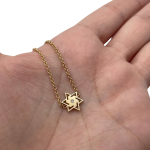 Diamond Star of David Chain Bracelet in 14K Gold
