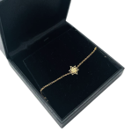 Diamond Star of David Chain Bracelet in 14K Gold