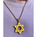 18K Gold Star of David Pendant – Large Heavyweight 35 MM